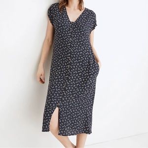 Madewell Easy Midi Dress in Spring Fling